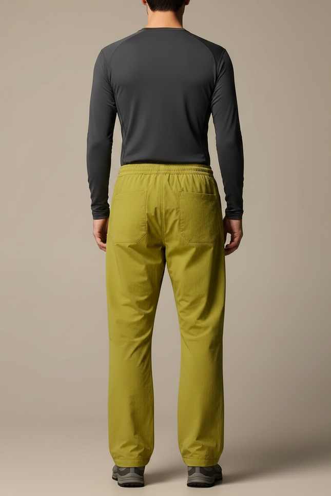 Pantalon Randonnée Vert Olive Ample Léger Sport Homme - Polyester - vue 2