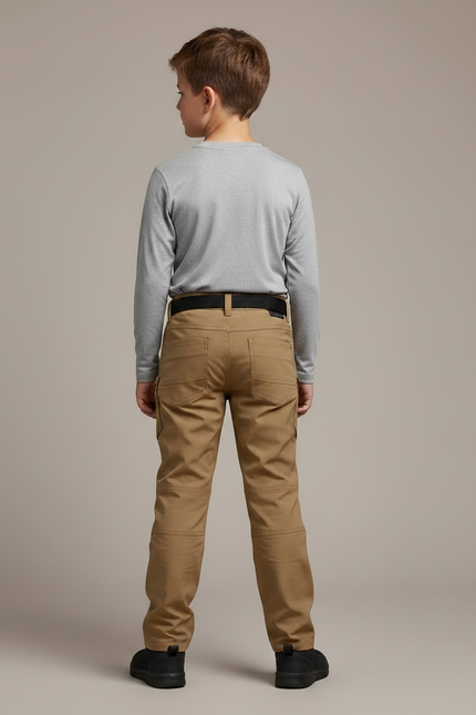Pantalon Randonnée Kaki Enfant Tactique Robuste - Polyester - vue 2