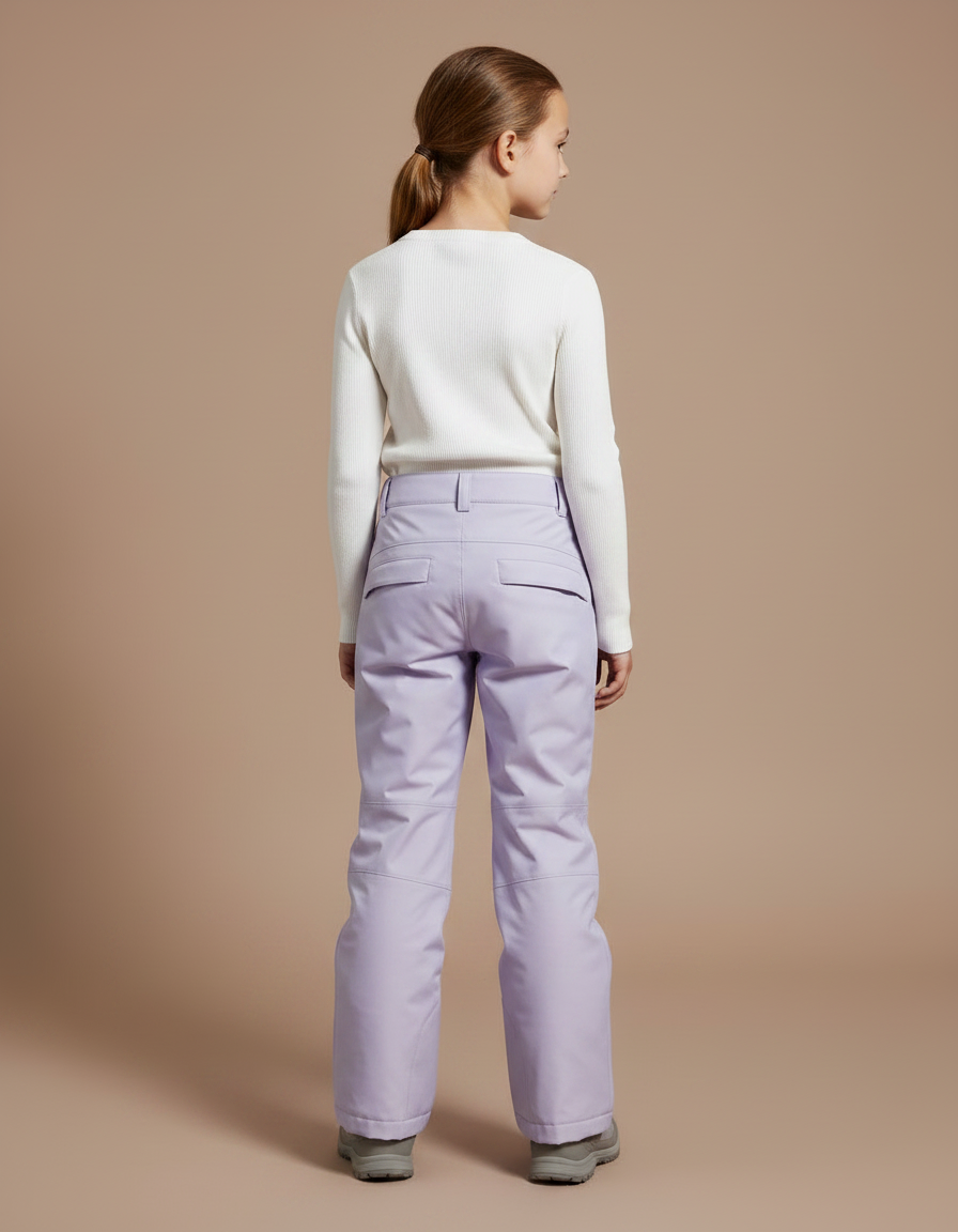 Pantalon Randonnée Lilas Ample Imperméable Enfant - Violet Polyester - vue 2