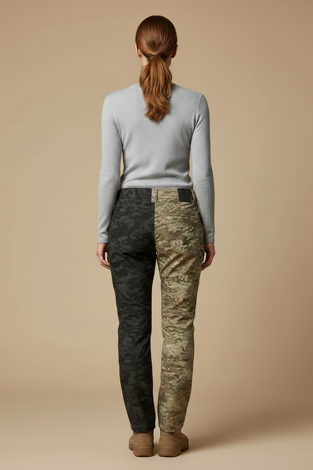 Pantalon Randonnée Camouflage Bicolore Slim Fit Imperméable - Multicolore Polyester - vue 2