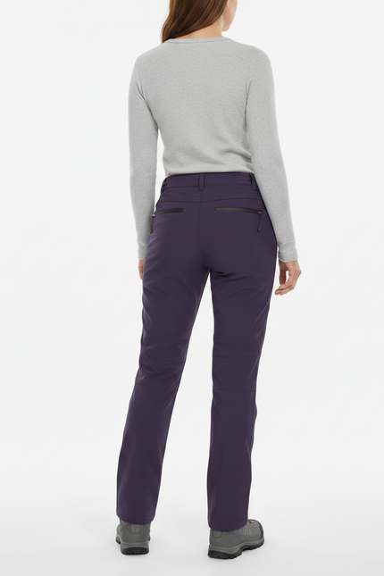 Pantalon Randonnée Grand Froid Femme - Violet Polyester - vue 2