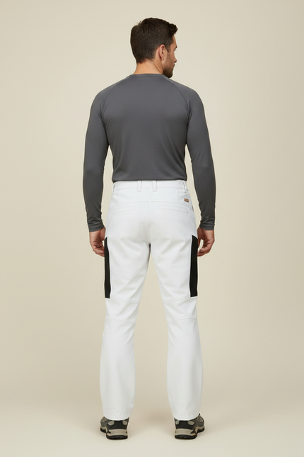 Pantalon Randonnée Homme Blanc Softshell Imperméable Chaud - Polyester - vue 2