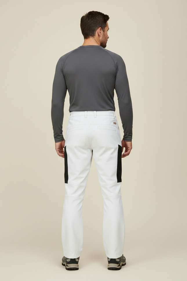 Pantalon Randonnée Homme Blanc Softshell Imperméable Chaud - Polyester - vue 2