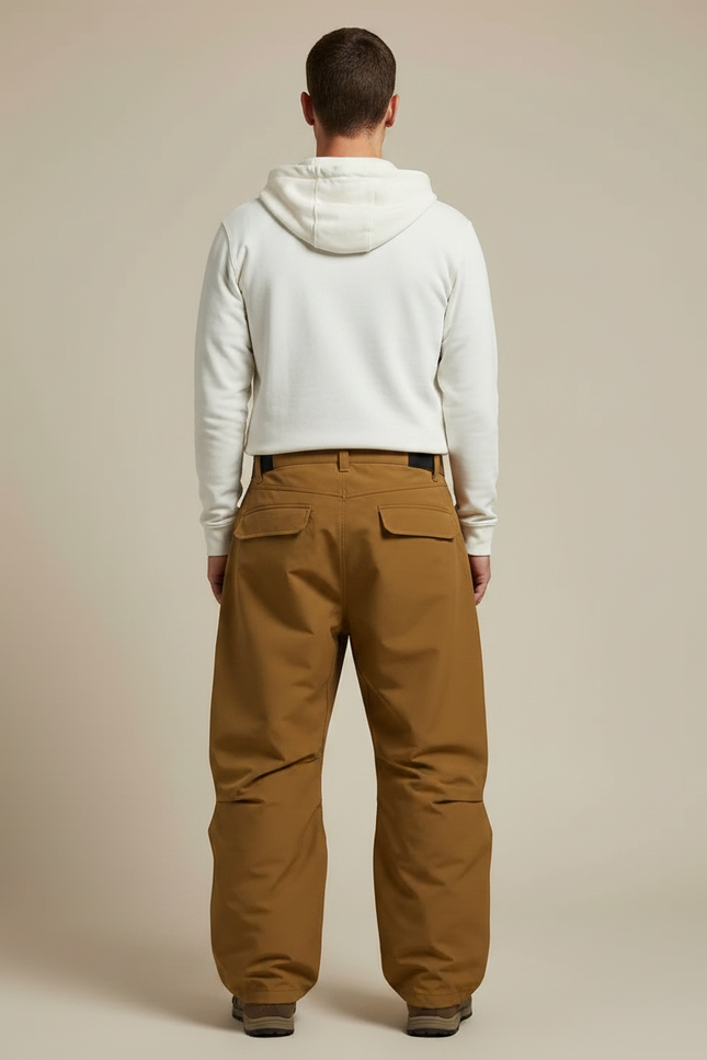 Pantalon Randonnée Marron Ample Cargo Imperméable Homme - Polyester - vue 2