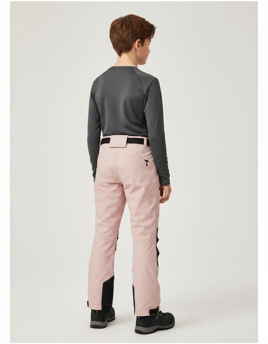 Pantalon Randonnée Rose Enfant Renforcé Imperméable - Polyester - vue 2