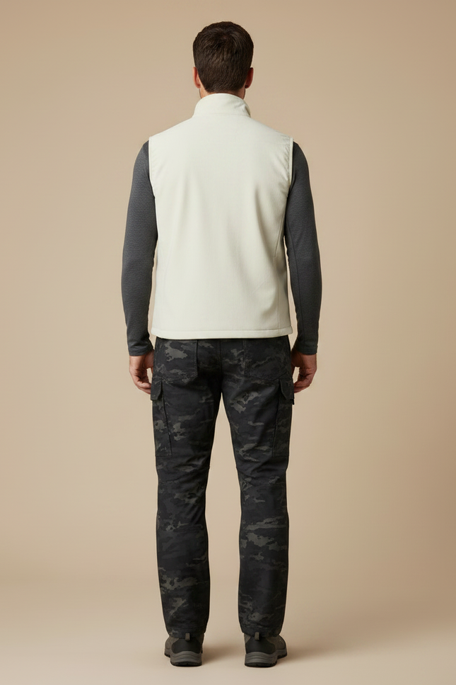 Pantalon Randonnée Camouflage Sombre Cargo Multipoches Homme - Multicolore Polyester - vue 2