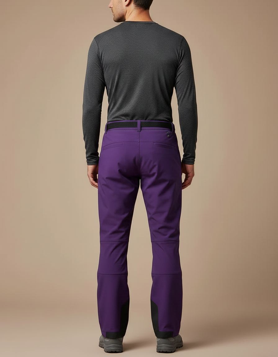 Pantalon Randonnée Violet Ample Ceinture Intégrée Homme - Polyester - vue 2