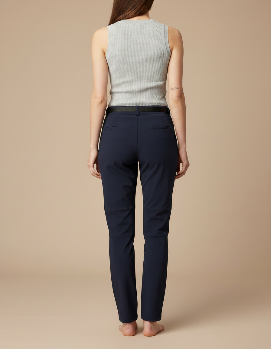 Pantalon Randonnée Femme Marine Léger Respirant Slim - Polyester - vue 2