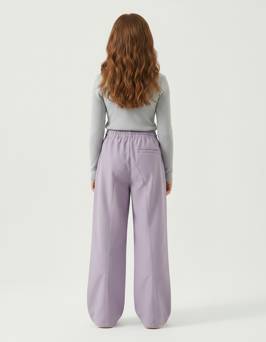 Pantalon Randonnée Enfant Violet Ample Décontracté - Polyester - vue 2
