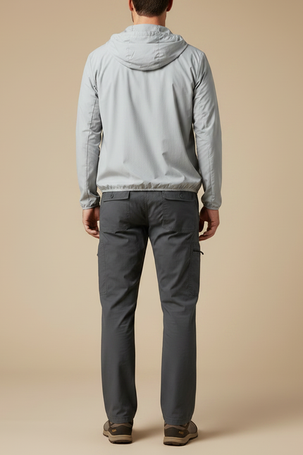 Pantalon Randonnée Gris Cargo Droit Décontracté Homme - Polyester - vue 2