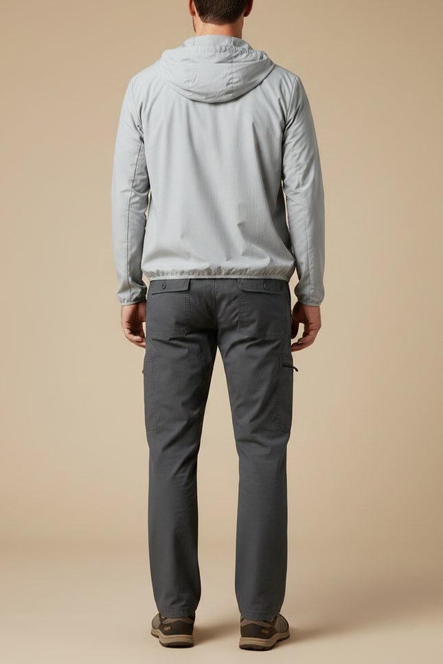 Pantalon Randonnée Gris Cargo Droit Décontracté Homme - Polyester - vue 2