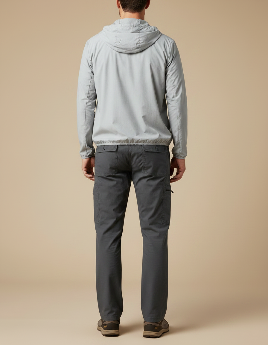 Pantalon Randonnée Gris Cargo Droit Décontracté Homme - Polyester - vue 2