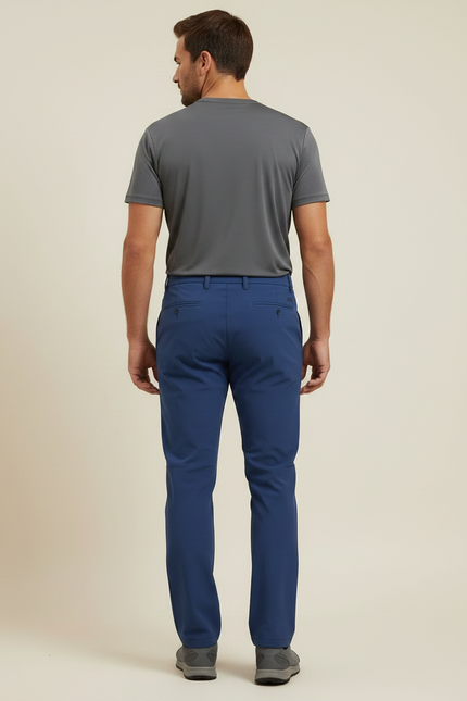 Pantalon Randonnée Bleu Marine Stretch Confortable Homme - Polyester - vue 2