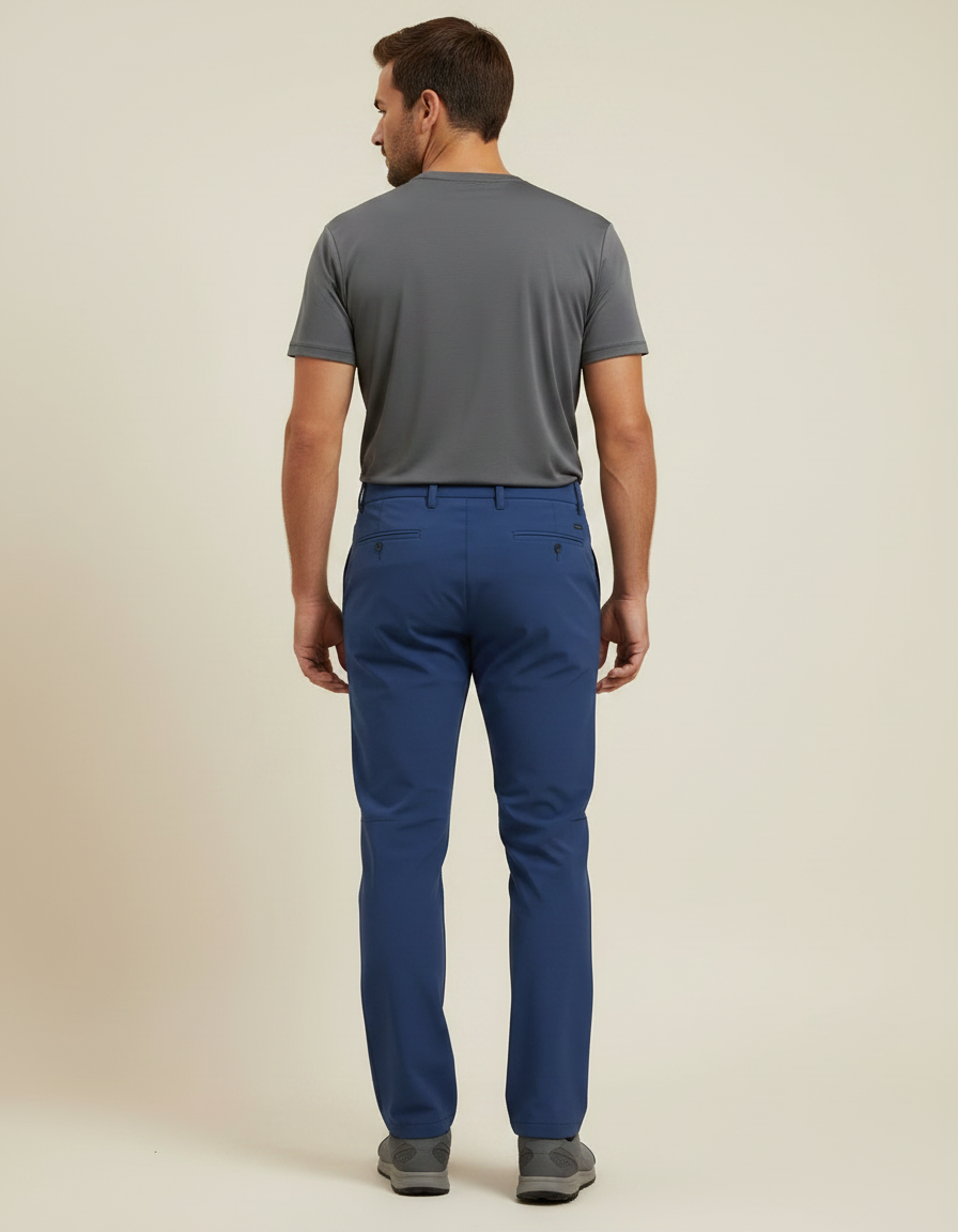 Pantalon Randonnée Bleu Marine Stretch Confortable Homme - Polyester - vue 2