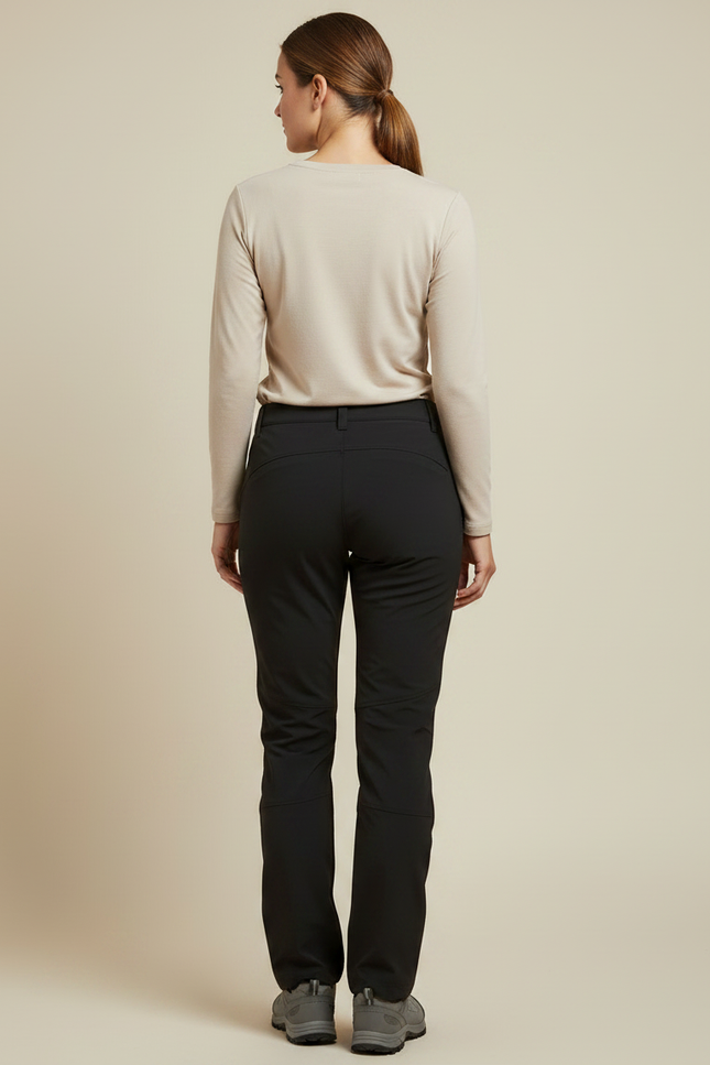 Pantalon Randonnée Noir Stretch Respirant Séchage Rapide Femme - Polyester - vue 2