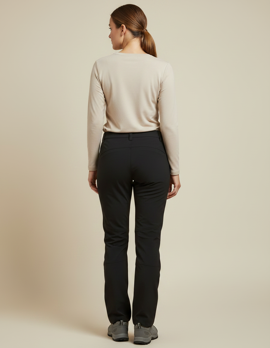 Pantalon Randonnée Noir Stretch Respirant Séchage Rapide Femme - Polyester - vue 2