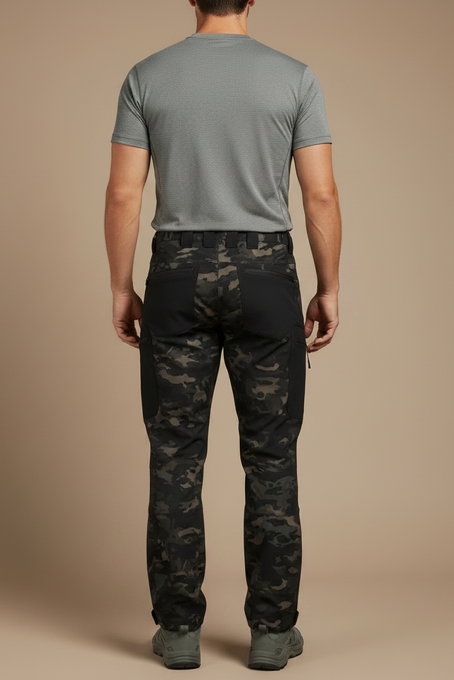 Pantalon Randonnée Camouflage Tactique Cargo Imperméable Homme - Multicolore Polyester - vue 2