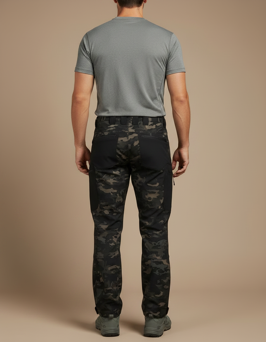 Pantalon Randonnée Camouflage Tactique Cargo Imperméable Homme - Multicolore Polyester - vue 2