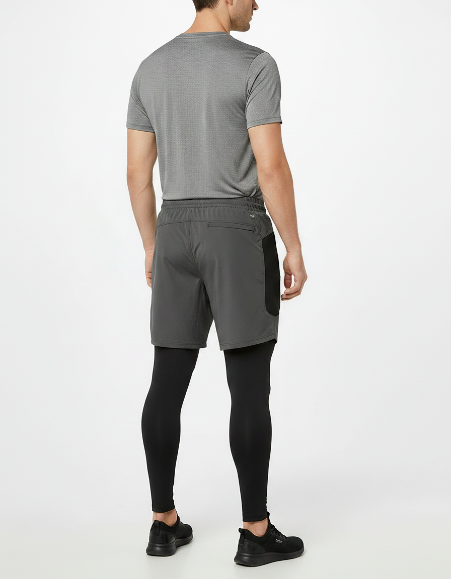 Pantalon Randonnée Gris Homme Sport 2-en-1 Fitness - Polyester - vue 2