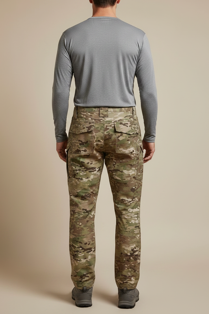 Pantalon Randonnée Camouflage Homme Cargo Tactique Militaire - Multicolore Polyester - vue 2