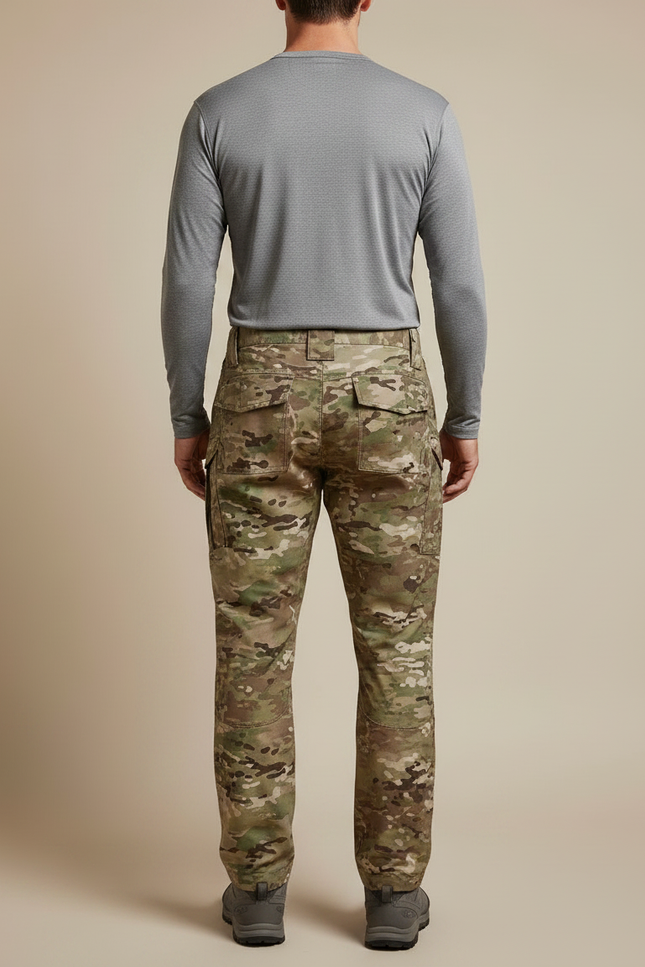 Pantalon Randonnée Camouflage Homme Cargo Tactique Militaire - Multicolore Polyester - vue 2