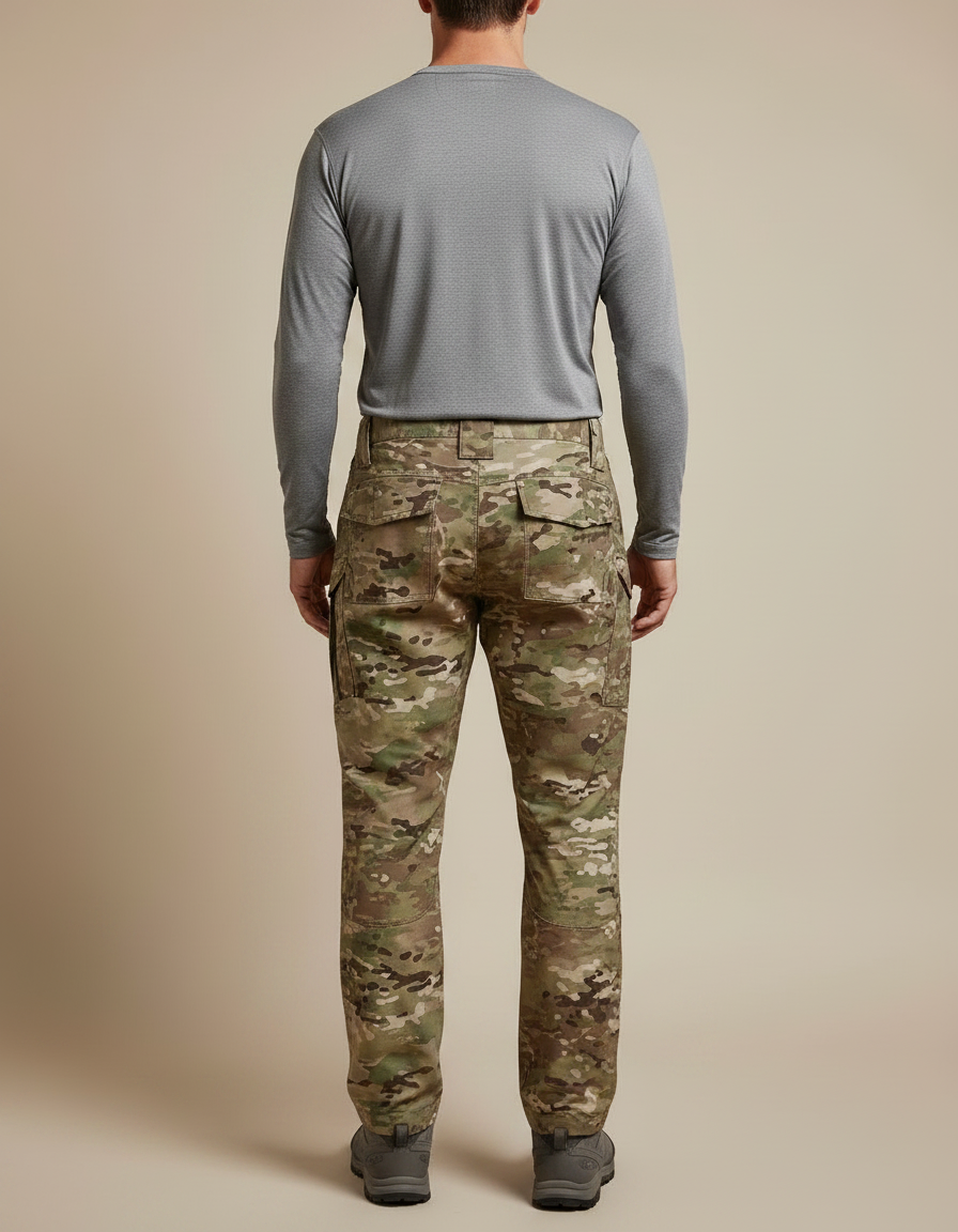 Pantalon Randonnée Camouflage Homme Cargo Tactique Militaire - Multicolore Polyester - vue 2