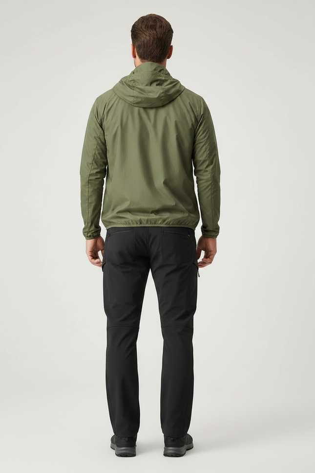 Pantalon Randonnée Noir Cargo Softshell Homme - Polyester - vue 2