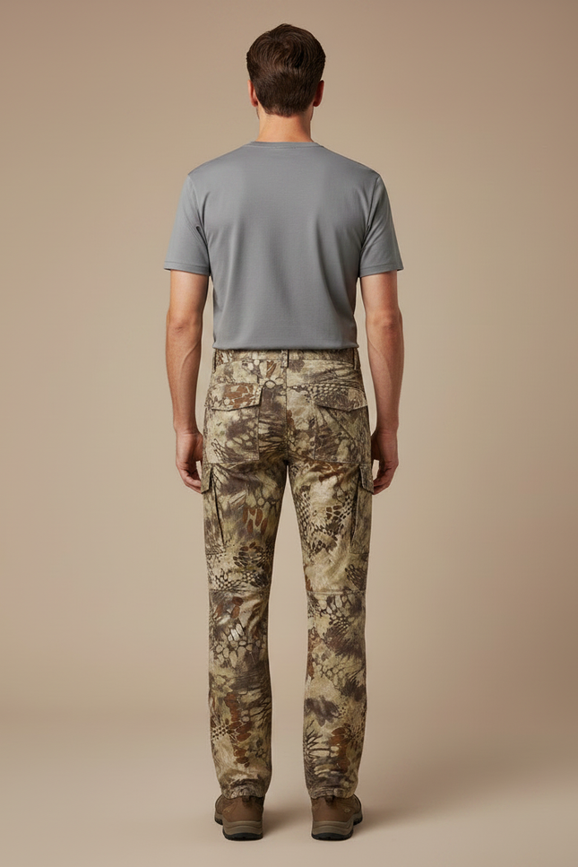 Pantalon Randonnée Camouflage Multicam Homme Tactique Multi-Poches - Multicolore Polyester - vue 2