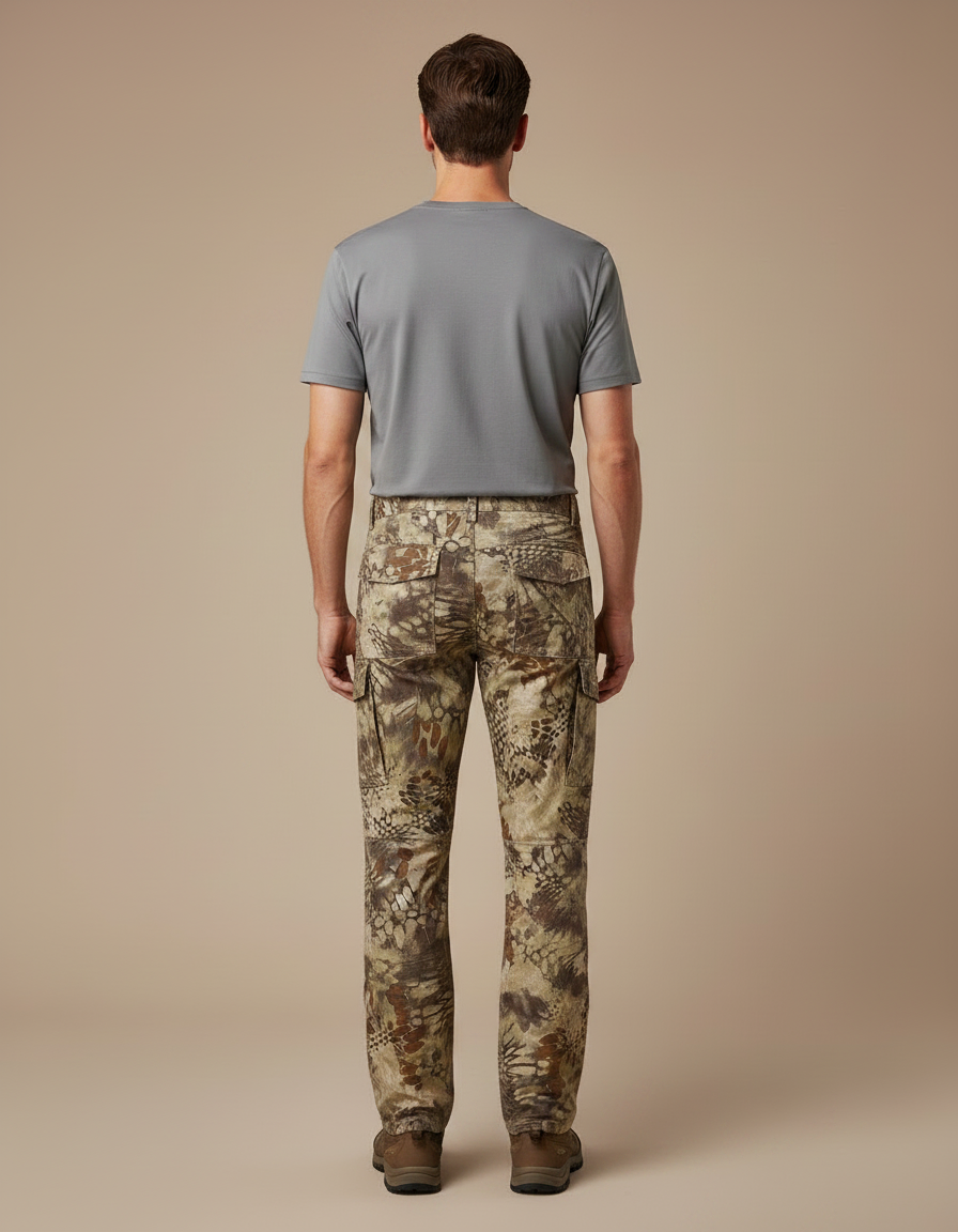 Pantalon Randonnée Camouflage Multicam Homme Tactique Multi-Poches - Multicolore Polyester - vue 2