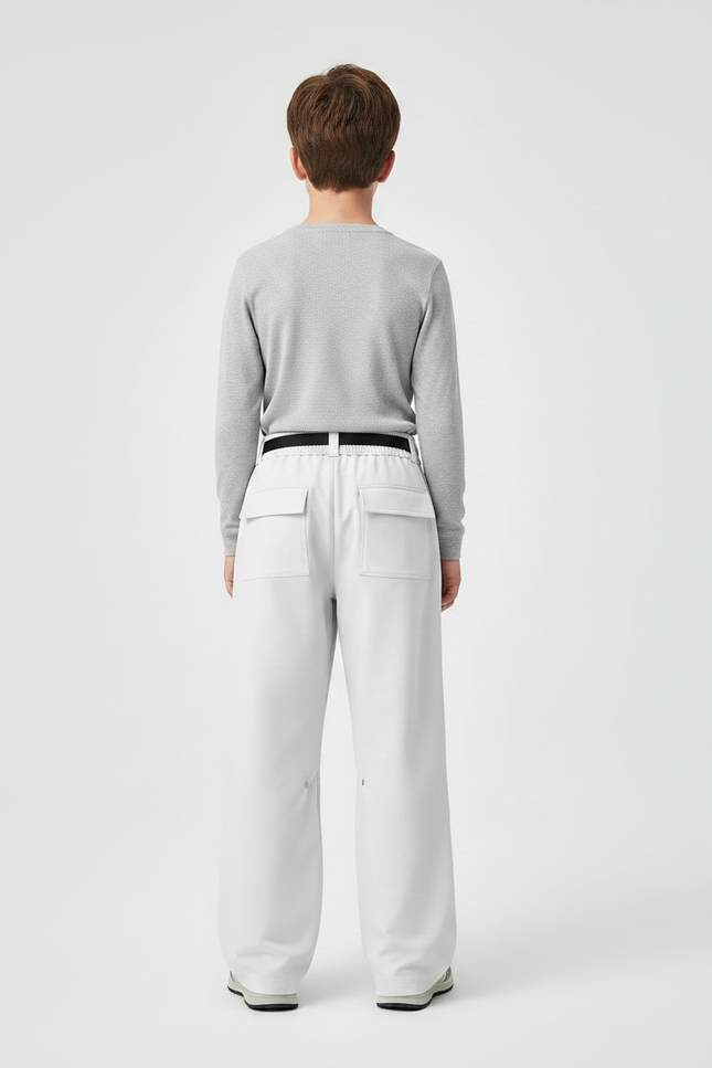 Pantalon Randonnée Blanc Ample Imperméable Unisexe - Polyester - vue 2