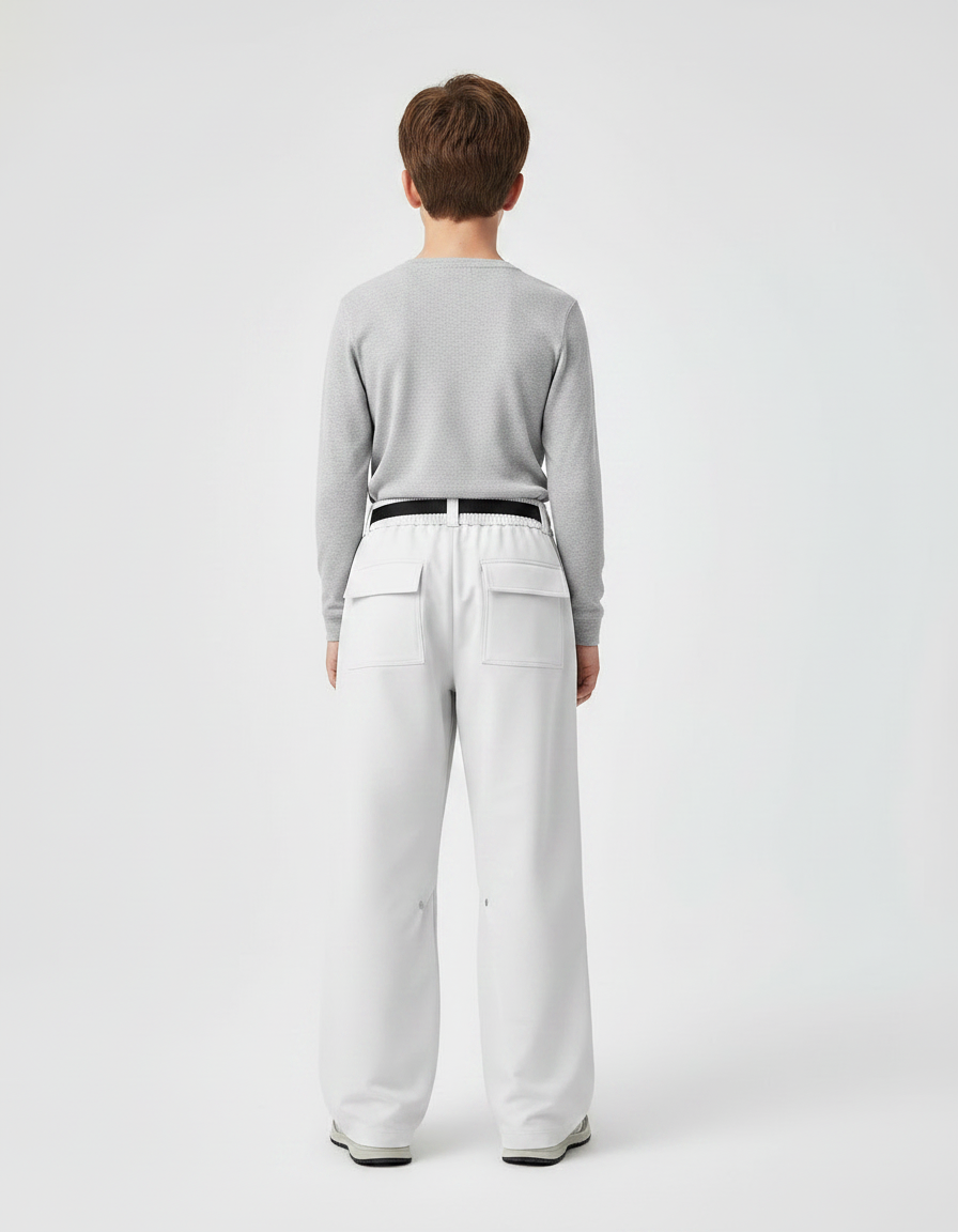 Pantalon Randonnée Blanc Ample Imperméable Unisexe - Polyester - vue 2