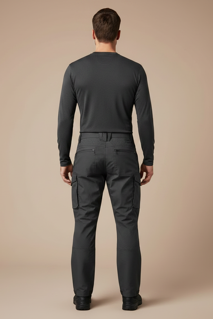 Pantalon Randonnée Gris Homme Cargo Tactique Résistant - Polyester - vue 2