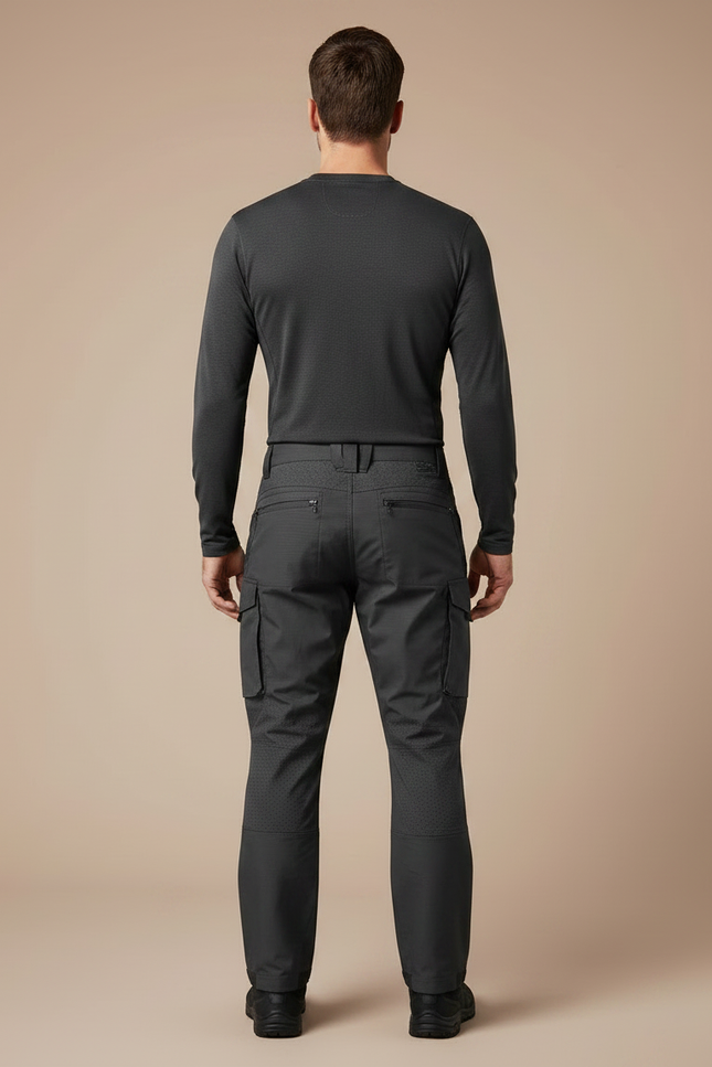 Pantalon Randonnée Gris Homme Cargo Tactique Résistant - Polyester - vue 2