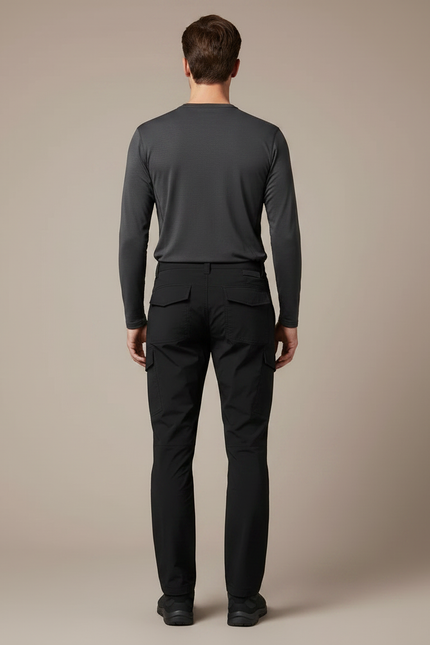 Pantalon Tactique Randonnée - Noir Polyester - vue 2