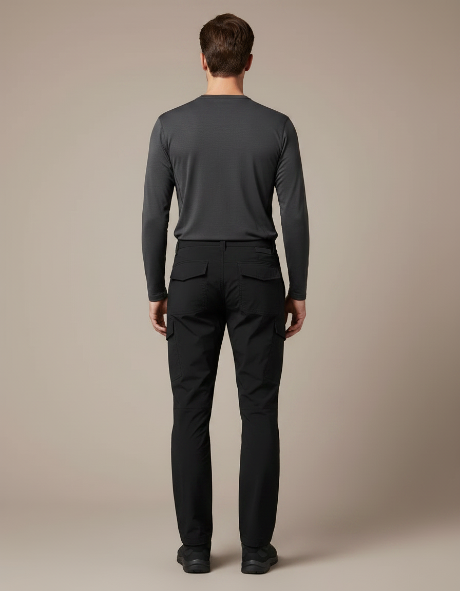 Pantalon Tactique Randonnée - Noir Polyester - vue 2