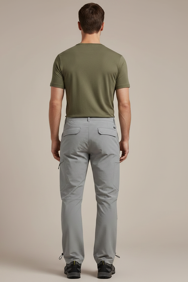 Pantalon Randonnée Gris Léger Cargo Respirant Homme - Polyester - vue 2