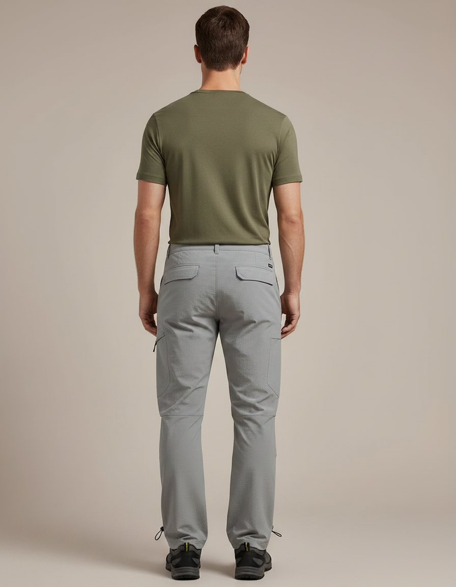 Pantalon Randonnée Gris Léger Cargo Respirant Homme - Polyester - vue 2