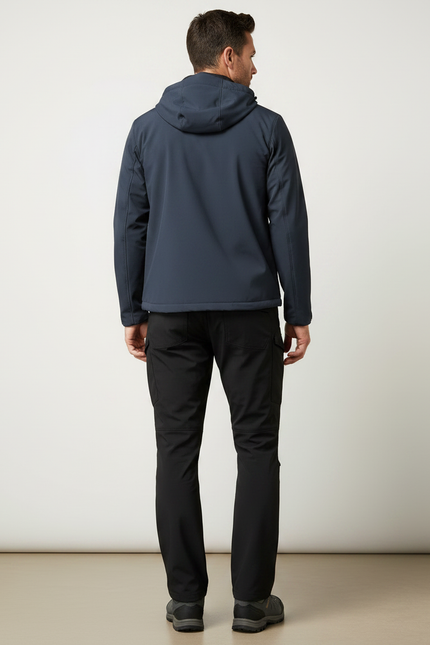 Pantalon Randonnée Noir Homme Cargo Confortable Coupe Droite - Polyester - vue 2