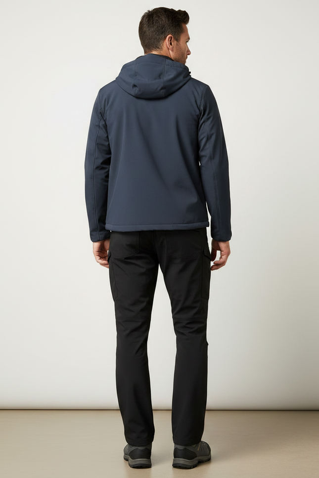 Pantalon Randonnée Noir Homme Cargo Confortable Coupe Droite - Polyester - vue 2