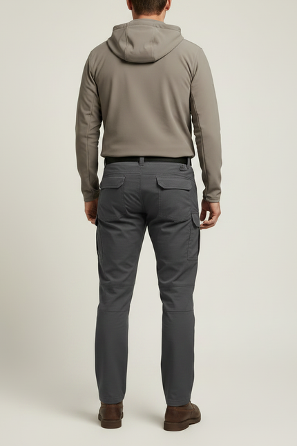 Pantalon Randonnée Homme Gris Cargo Léger Stretch - Polyester - vue 2