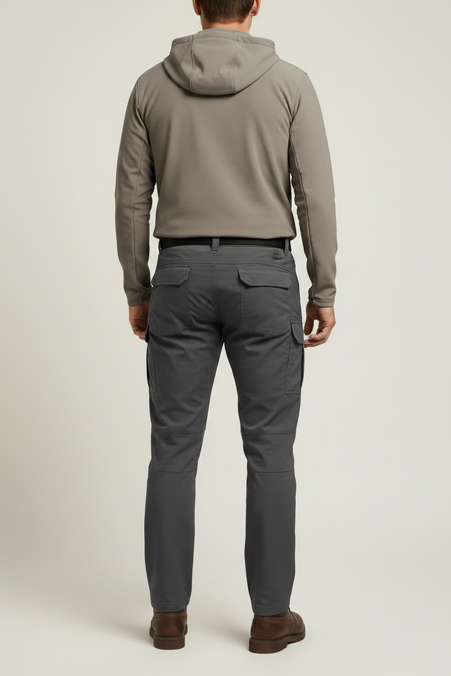 Pantalon Randonnée Homme Gris Cargo Léger Stretch - Polyester - vue 2