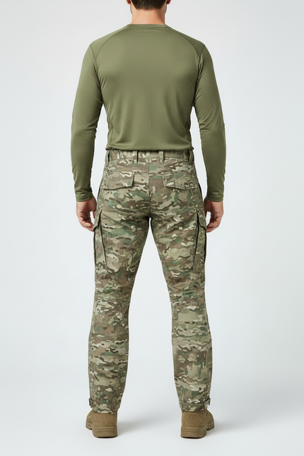 Pantalon Randonnée Camouflage Militaire Cargo Tactique Robuste - Multicolore Toile - vue 2