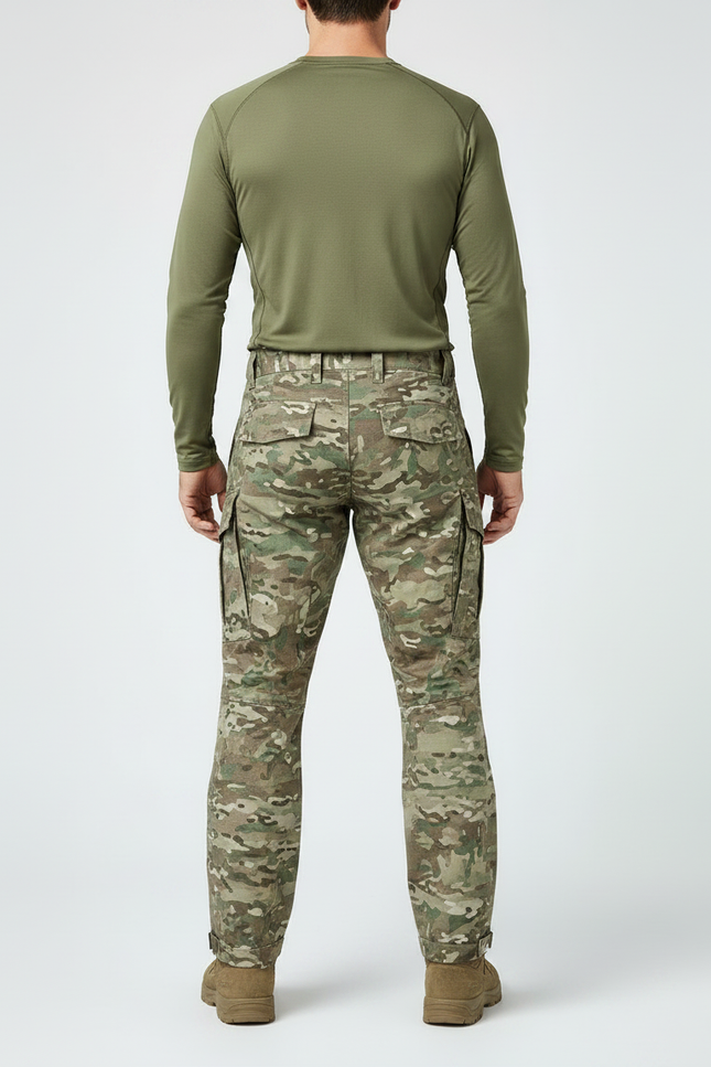 Pantalon Randonnée Camouflage Militaire Cargo Tactique Robuste - Multicolore Toile - vue 2