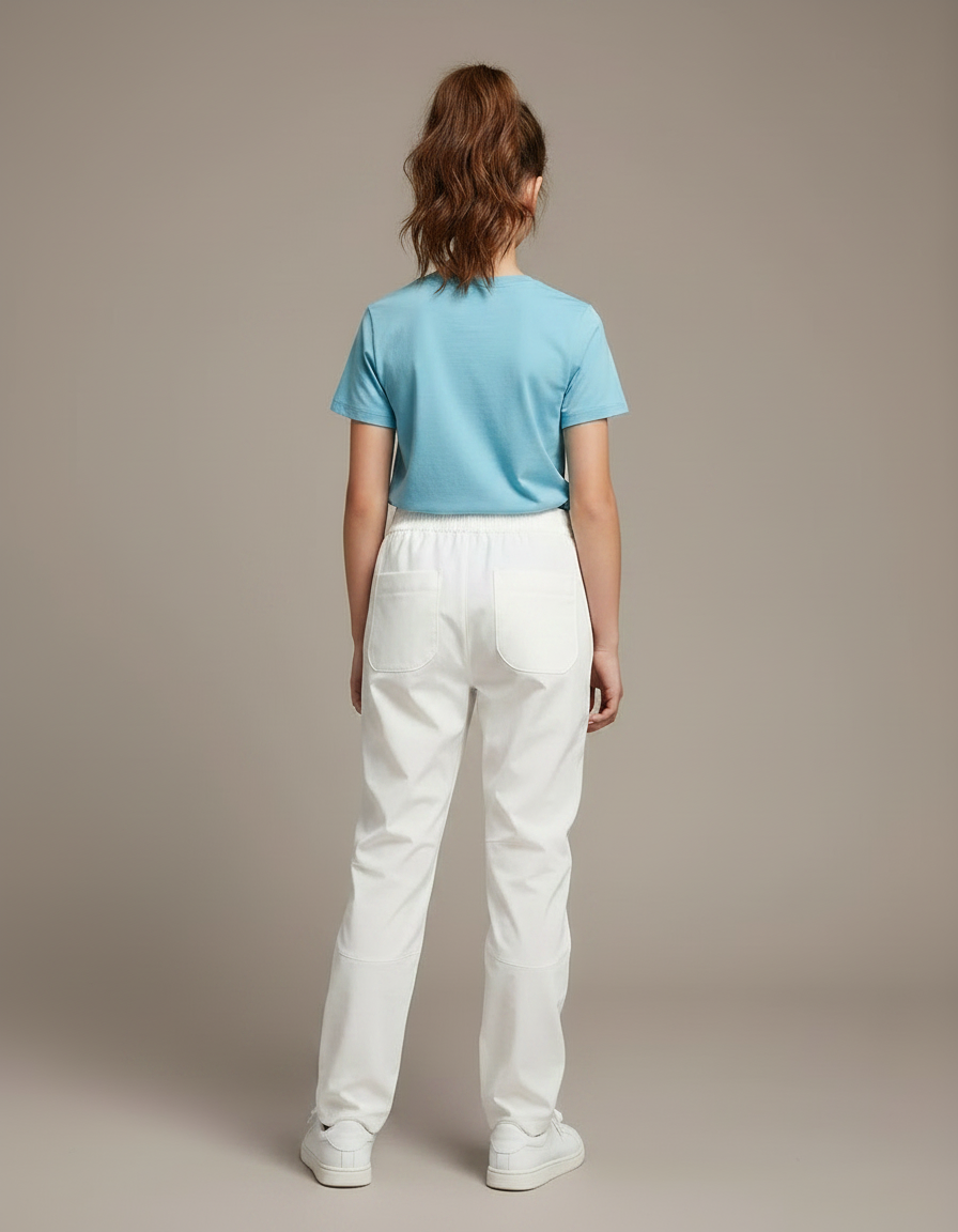 Pantalon Randonnée Enfant - Blanc Polyester - vue 2