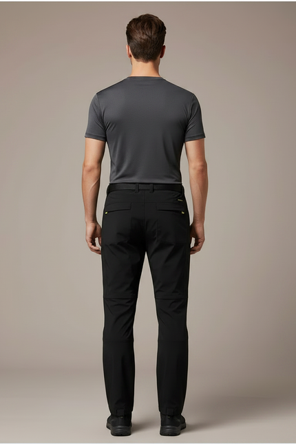 Pantalon Randonnée Convertible Homme - Noir Polyester - vue 2