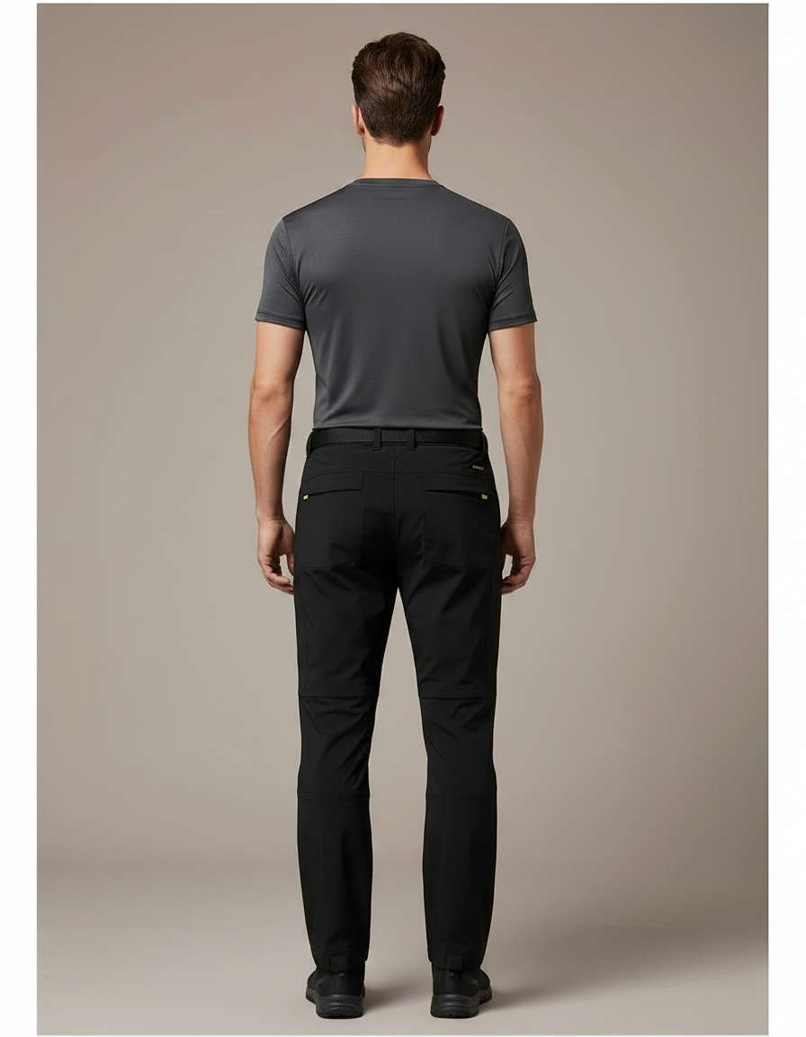 Pantalon Randonnée Convertible Homme - Noir Polyester - vue 2
