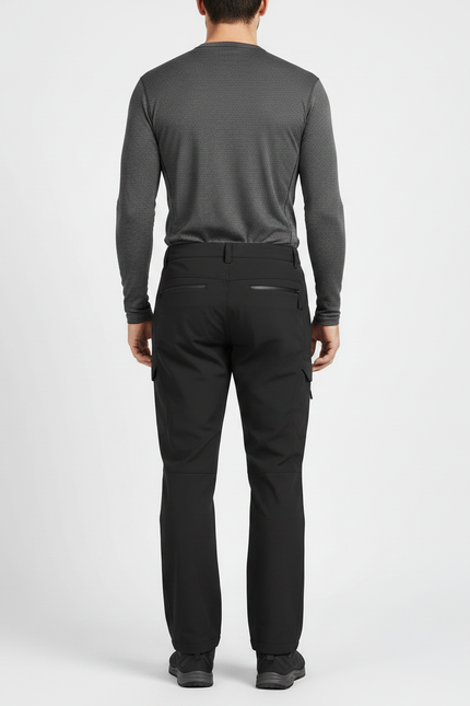 Pantalon Randonnée Noir Homme Imperméable Cargo Sport - Polyester - vue 2