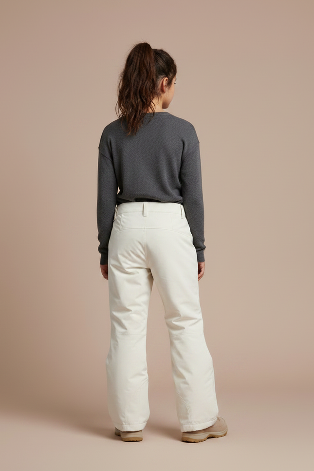 Pantalon Randonnée Crème Imperméable Ample Unisexe Hiver - Beige Polyester - vue 2