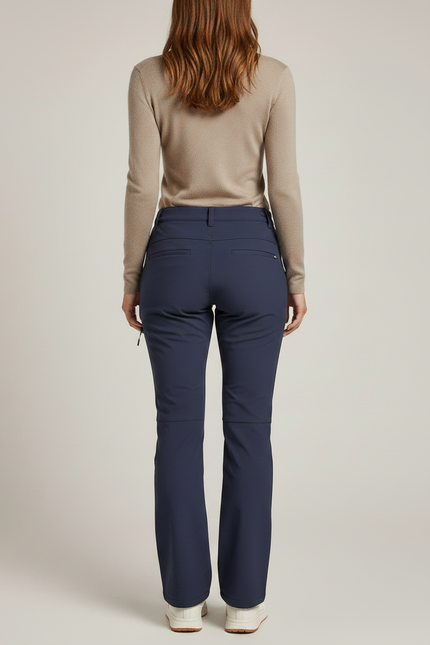 Pantalon Randonnée Bleu Marine Doublé Polaire Extensible Femme - Polyester - vue 2