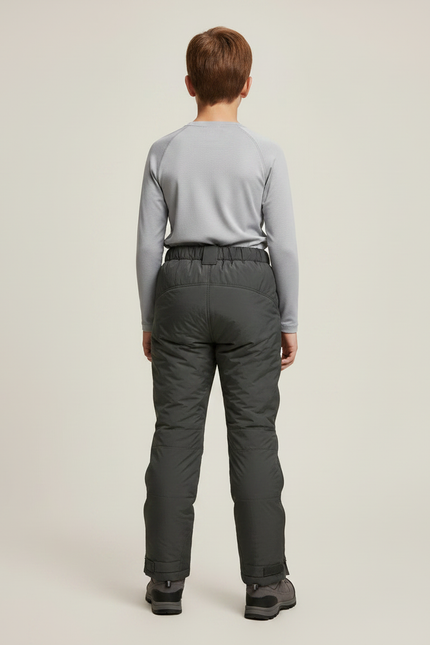 Pantalon Randonnée Garçon Matelassé Hiver Chaud Gris Foncé - Kaki Polyester - vue 2